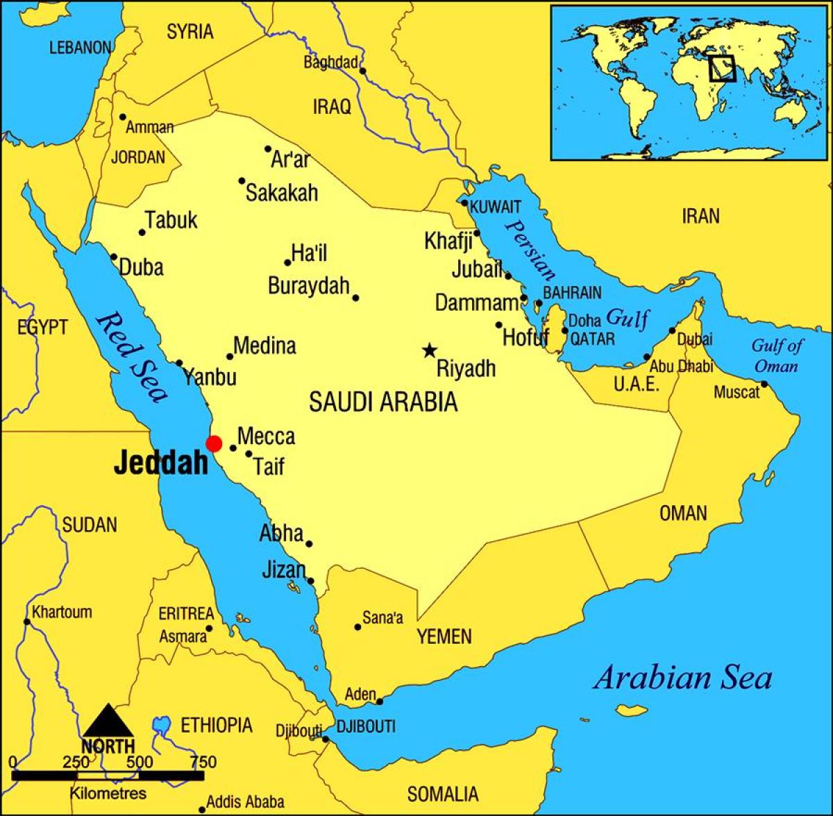 jeddah KSA mapa