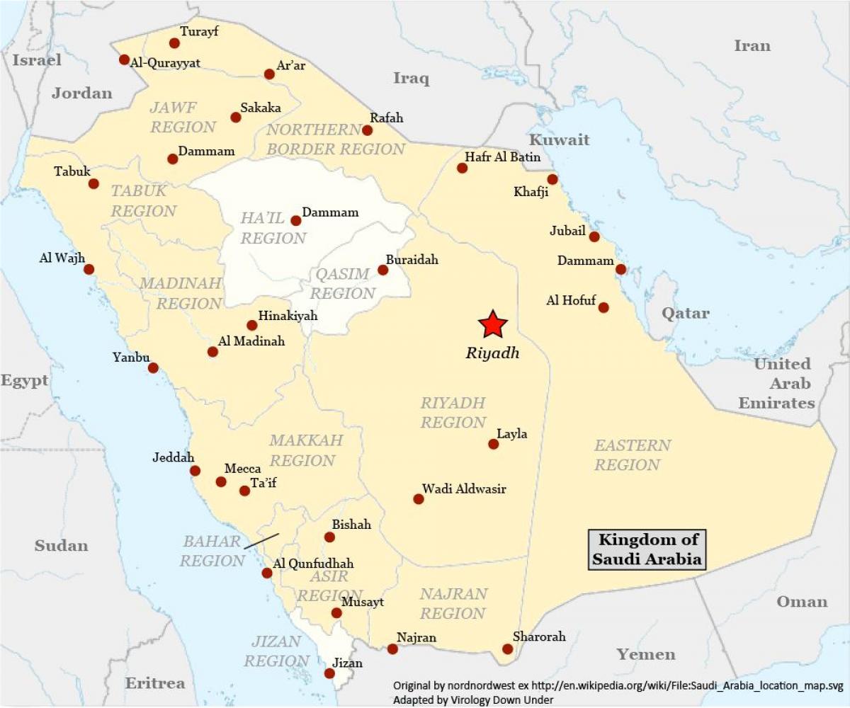 Mapa de najran Arábia saudita