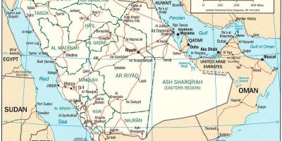Mapa da Arábia saudita político