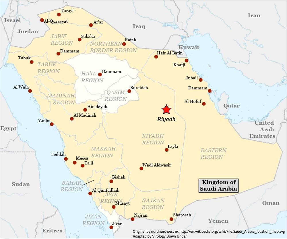 Mapa de najran Arábia saudita