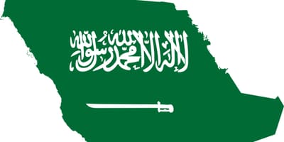 A Arábia saudita mapa bandeira