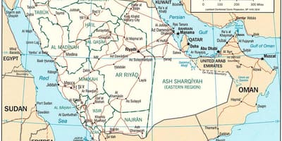 Mapa da Arábia saudita imagens