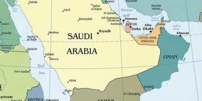 Mapa da Arábia saudita localização