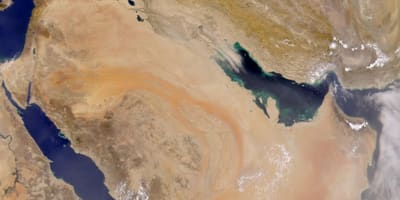 Mapa da Arábia saudita por satélite