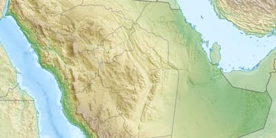 Mapa da Arábia saudita montanhas