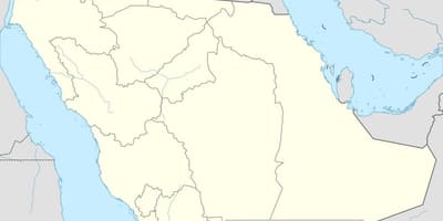 Mapa de Arábia saudita para