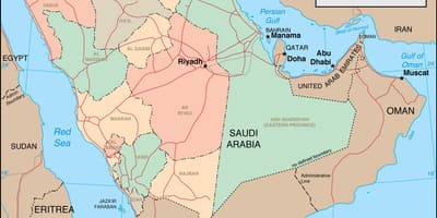 Mapa da Arábia saudita províncias