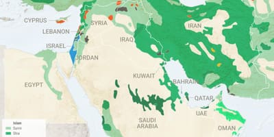 Mapa da Arábia saudita religião