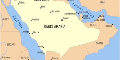Al-jouf mapa na Arábia saudita